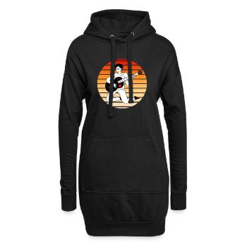 Guitare électrique au coucher du soleil - Sweat-shirt à capuche long Femme - noir - Devant
