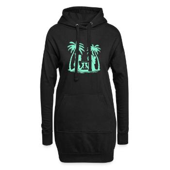 Conception de silhouettes de femmes - Sweat-shirt à capuche long Femme - noir - Devant
