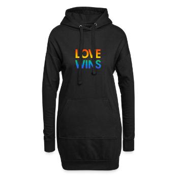 Pride Regenbogen Liebe Gleichheit Vielfalt Queer - Hoodie-Kleid - Schwarz - Vorne