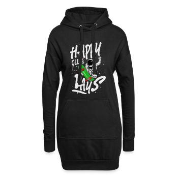 Skateboard Skate Skater - Sweat-shirt à capuche long Femme - noir - Devant