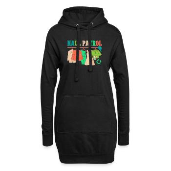 Thrift Shopper Haul Patrol Thrift Store - Hoodie-Kleid - Schwarz - Vorne