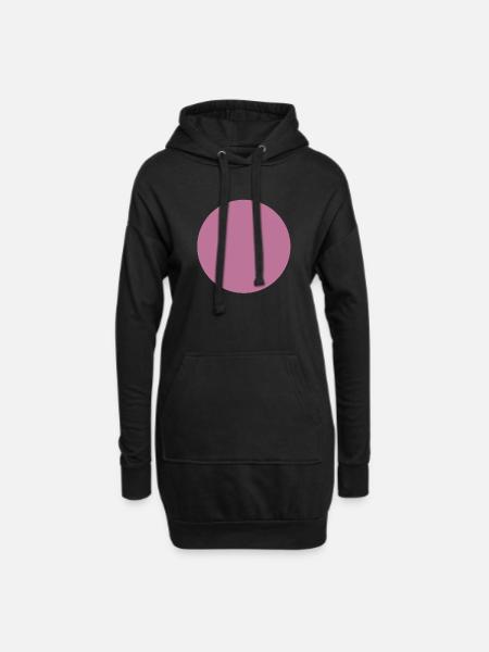 Abstract color games in magenta pink - Hoodie Dress - black