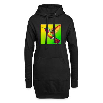 colibri - Sweat-shirt à capuche long Femme - noir - Devant