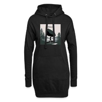 Empowered Équilibre Nature Succès Motivant - Sweat-shirt à capuche long Femme - noir - Devant