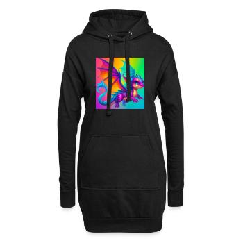 dragon - Sweat-shirt à capuche long Femme - noir - Devant