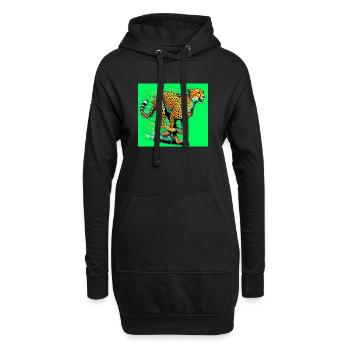 Gepard - Hoodie-Kleid - Schwarz - Vorne
