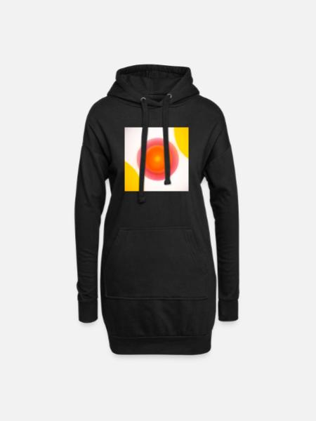 O_001 - Hoodie-Kleid - Schwarz