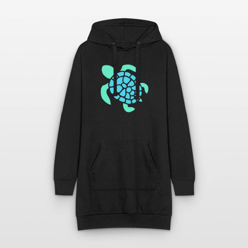 Turtle Logo Turtle Shell Pattern Icon Hoodie Dress
