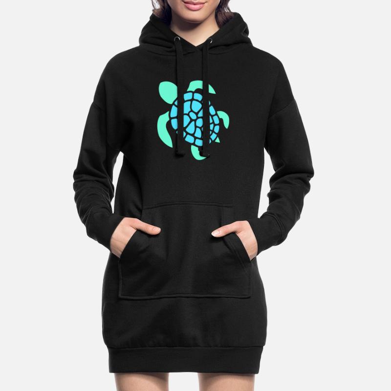 Turtle Logo Turtle Shell Pattern Icon Hoodie Dress