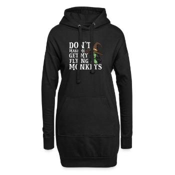 Don’t Make Me Get My Flying Monkeys — Halloween - Hoodie Dress - black - Front