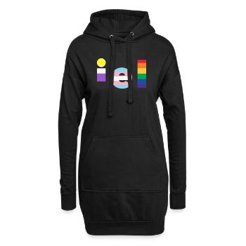 Sie - Hoodie-Kleid - Schwarz - Vorne