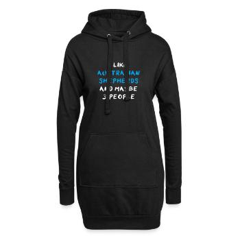 Australian Shepherd - Hoodie-Kleid - Schwarz - Vorne