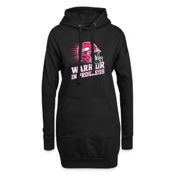 Brustkrebs Bewusstsein Warrior In Progress - Hoodie-Kleid - Schwarz - Vorne