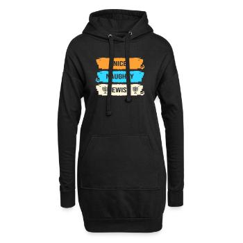 Hanukkah Chanukkah Hanukah - Hoodie-Kleid - Schwarz - Vorne