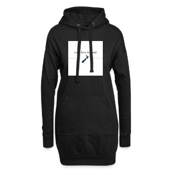 Love New Zealand Silhouette - Sweat-shirt à capuche long Femme - noir - Devant