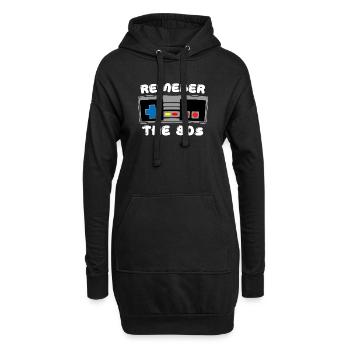 Souviens-toi des années 80 - Sweat-shirt à capuche long Femme - noir - Devant