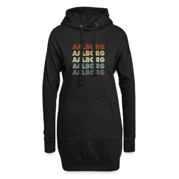 Aalborg - Denmark - Dänemark - Skandinavien - Hoodie-Kleid - Schwarz - Vorne