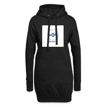 TeamETH Knoten Netzwerk - Hoodie-Kleid - Schwarz - Vorne