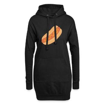 Hot Dog Kunst - Hoodie-Kleid - Schwarz - Vorne