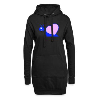 Escargot Coeur Escargot Coquille Mignon Amour Romantique - Sweat-shirt à capuche long Femme - noir - Devant