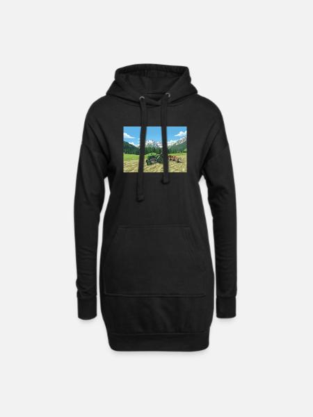 15er Steyr - Hoodie-Kleid - Schwarz