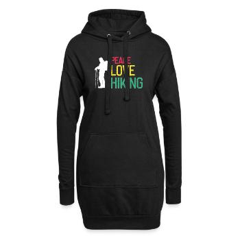 Peaceful Hiking Life Nature Trail Explorer Fan - Hoodie-Kleid - Schwarz - Vorne