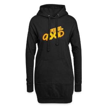 FEEL GOOD - Hoodie-Kleid - Schwarz - Vorne