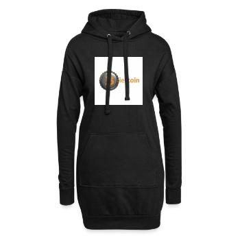 BierCoin Bitcoin Logo - Hoodie-Kleid - Schwarz - Vorne