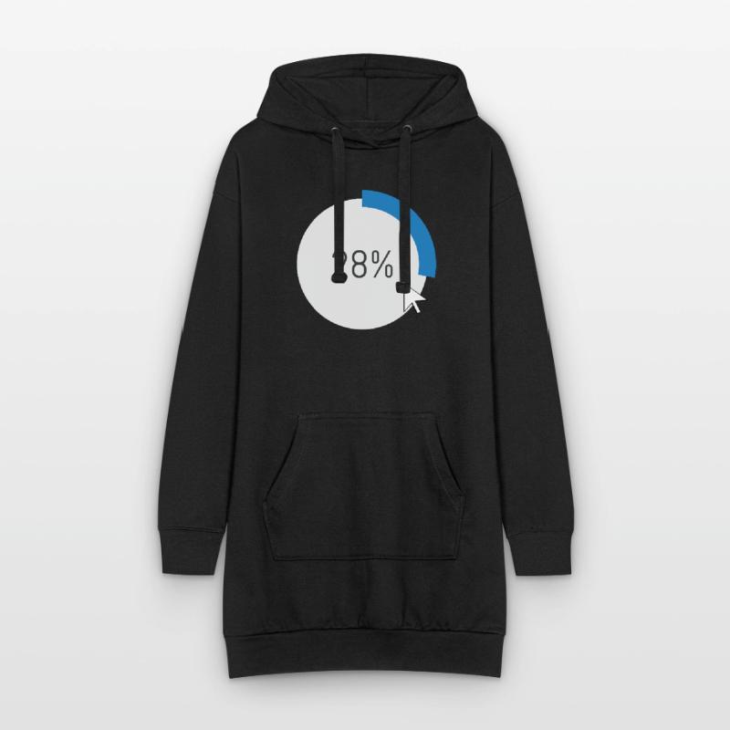 Blue Progress Ring IT Software PC Computer Hoodie Dress