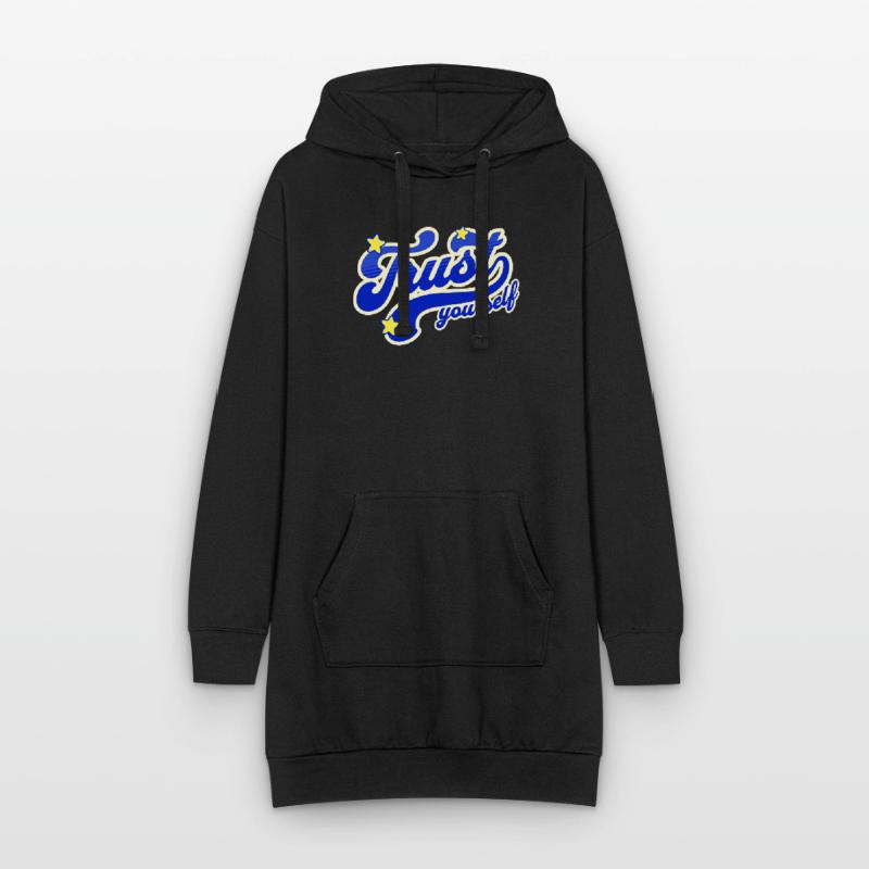 Self-Confidence Starry Script Hoodie Dress