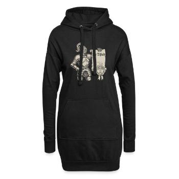 Sir Tified Knight Funny Renaissance Faire Men LARP - Hoodie-Kleid - Schwarz - Vorne