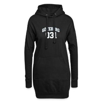 Göteborg, 031 Trikot - Hoodie-Kleid - Schwarz - Vorne