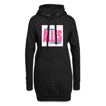 Nachdenklich Sprüche Gedanken - Hoodie-Kleid - Schwarz - Vorne