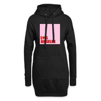 CŒUR LOS ANGELES ÉTATS-UNIS - Sweat-shirt à capuche long Femme - noir - Devant