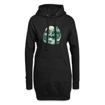 Mindfulness Naturpfad Illustration - Hoodie-Kleid - Schwarz - Vorne