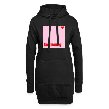 Gartenarbeit Liebe Garten - Hoodie-Kleid - Schwarz - Vorne