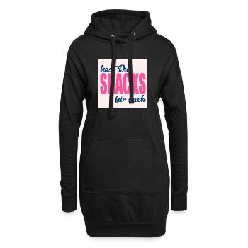 LOVE FOOD SNACKS - Sweat-shirt à capuche long Femme - noir - Devant