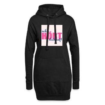 AUFHÖREN SPRÜCHE - Hoodie-Kleid - Schwarz - Vorne