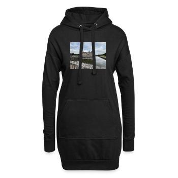 Château de Vaux le Vicomte  - Sweat-shirt à capuche long Femme - noir - Devant