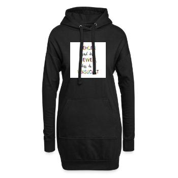 Les erreurs en sont la preuve – un dicton motivant - Sweat-shirt à capuche long Femme - noir - Devant