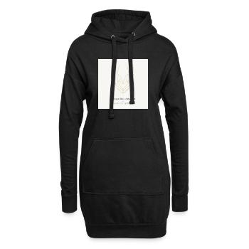 La sympathie naît – avant même de parler - Sweat-shirt à capuche long Femme - noir - Devant