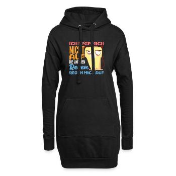 Je ne m'énerve pas, ce sont les autres qui s'énervent. - Sweat-shirt à capuche long Femme - noir - Devant