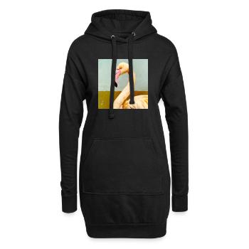 Flamingo  - Hoodie-Kleid - Schwarz - Vorne