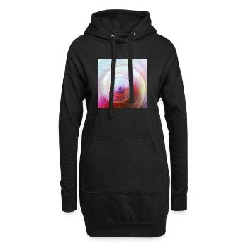Spiralenschale - Hoodie-Kleid - Schwarz - Vorne
