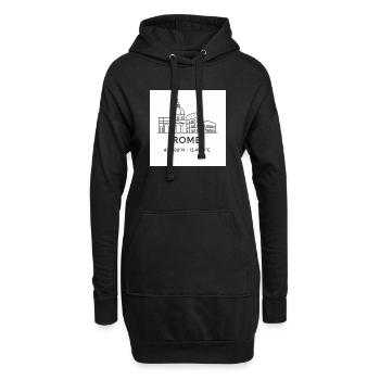 Rom Linienkunst Silhouette Wahrzeichen - Hoodie-Kleid - Schwarz - Vorne