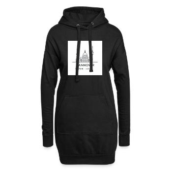 Silhouette d’art au trait de Hanovre Monument - Sweat-shirt à capuche long Femme - noir - Devant