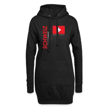 Lauterbrunnen - Hoodie-Kleid - Schwarz - Vorne