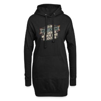 Ich bin Multitasking – Ich ignoriere mehrere Dinge - Hoodie-Kleid - Schwarz - Vorne
