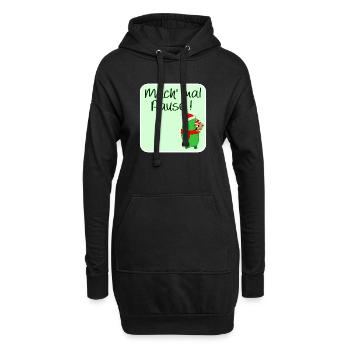 WEIHNACHTSPAUSE GEWÜRZGURKE WEIHNACHTSMANN - Hoodie-Kleid - Schwarz - Vorne
