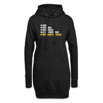 Ich gehe Bogenschießen - Hoodie-Kleid - Schwarz - Vorne